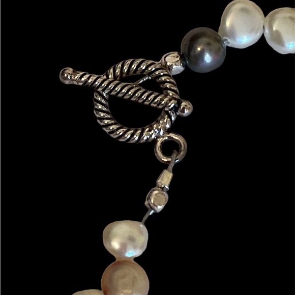 Freshwater Pearl / 925 Sterling Necklace - Picture 4 of 5